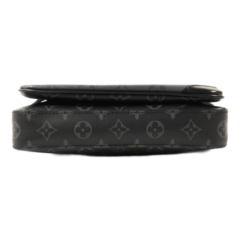 LOUIS VUITTON Monogram Eclipse Reverse Trio Messenger銀扣肩背袋灰色-3