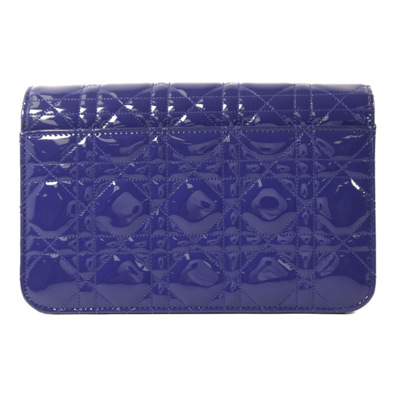 Dior 漆皮皮革Miss Dior Promenade Pouch銀扣鏈帶肩背袋-1