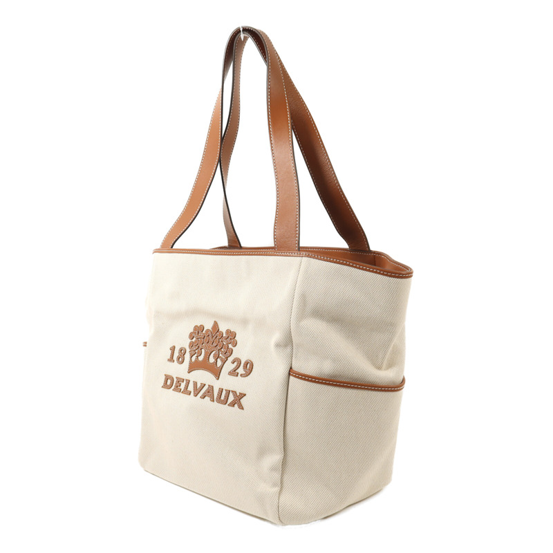 Delvaux 帆布Delvaux Tote金扣手挽肩背兩用袋-2