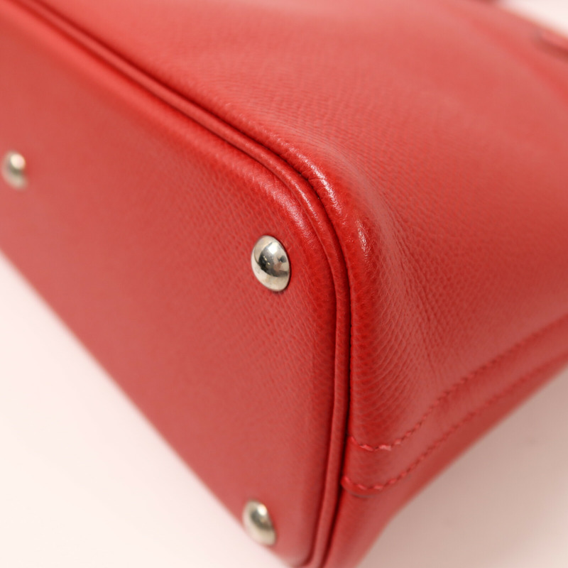 HERMES Epsom皮革Bolide 27銀扣手挽袋Rouge Casaque-11