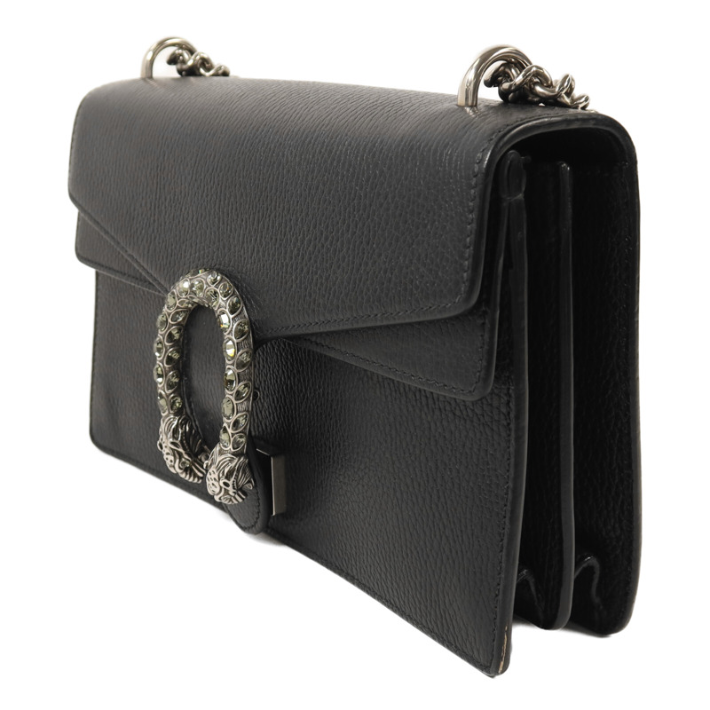 GUCCI 牛皮皮革Dionysus銀扣鏈帶肩背袋-2