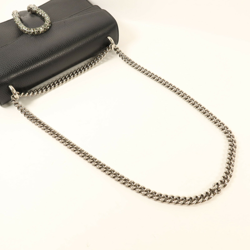 GUCCI 牛皮皮革Dionysus銀扣鏈帶肩背袋-9