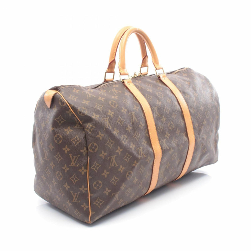 路易威登 Keepall 50 波士頓包,手提包,塗層帆布和皮革,Monogram 圖案,男女通用,棕色,M41426-1