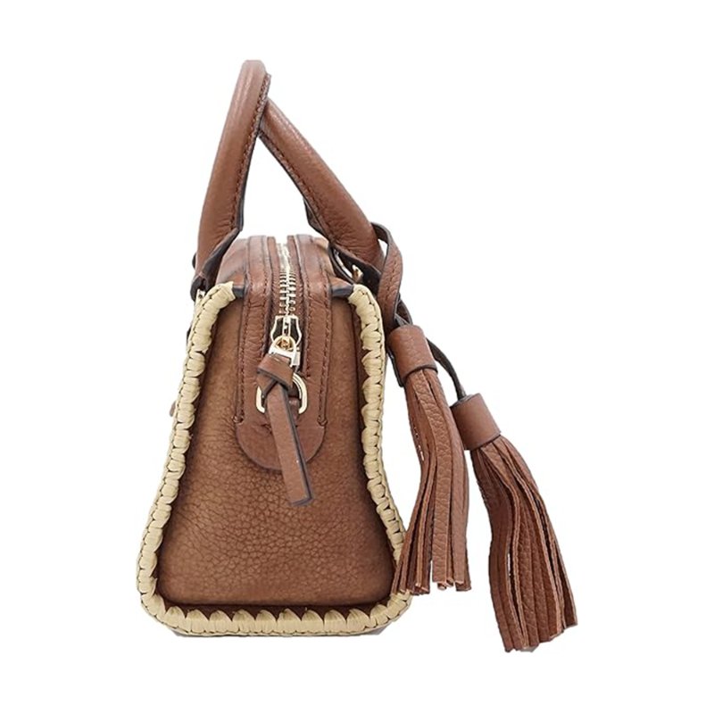 【TORY BURCH】編織飾邊兩用包-焦糖色-2