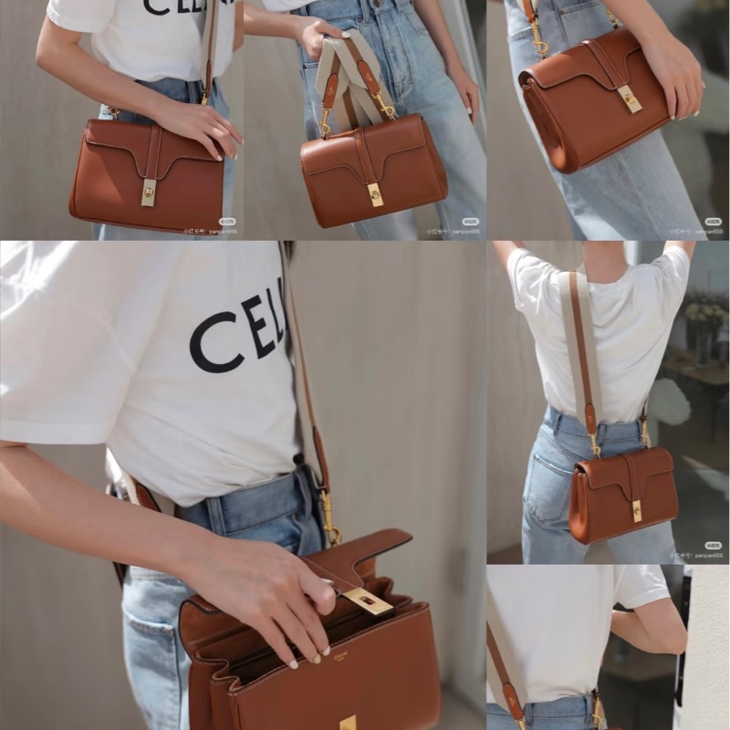 Celine teen soft 16 焦糖色 全新 Lisa同款-11