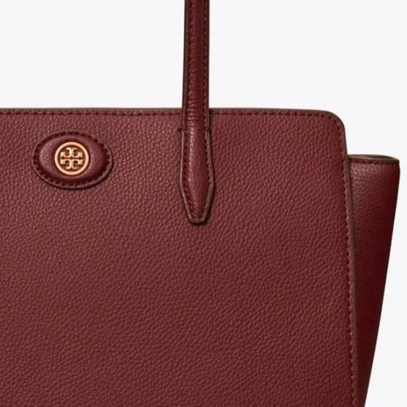 【TORY BURCH】荔枝皮革托特包-酒紅色-2