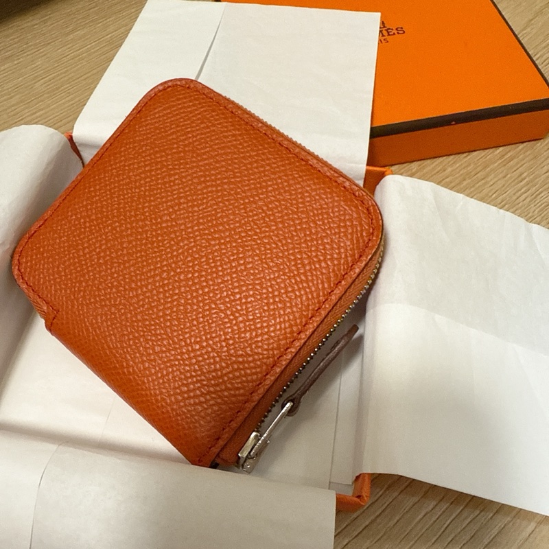全新愛馬仕hermes 絲巾短夾錢包 稀有色-1