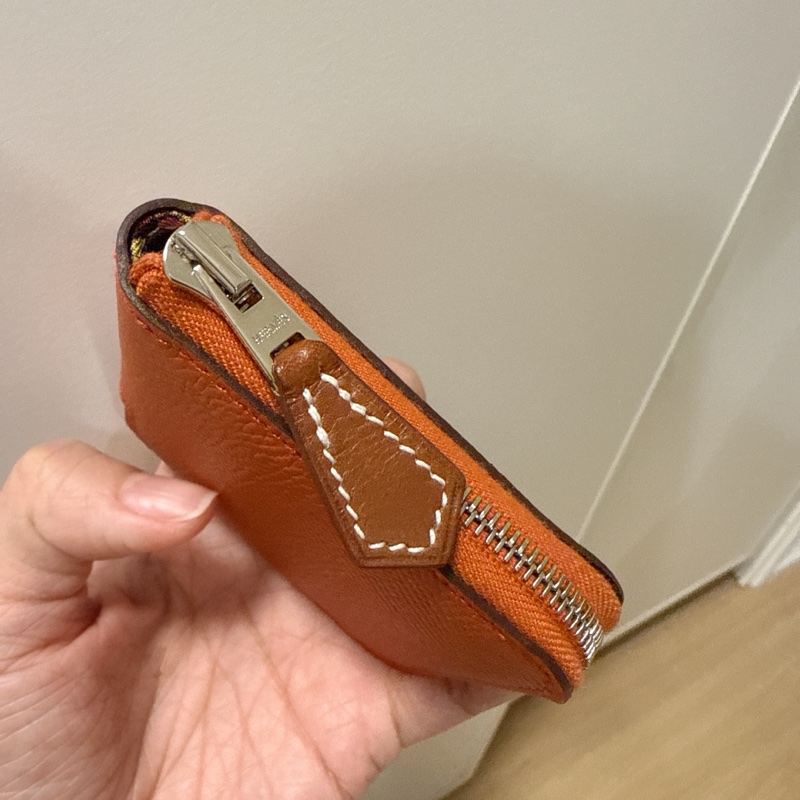 全新愛馬仕hermes 絲巾短夾錢包 稀有色-7