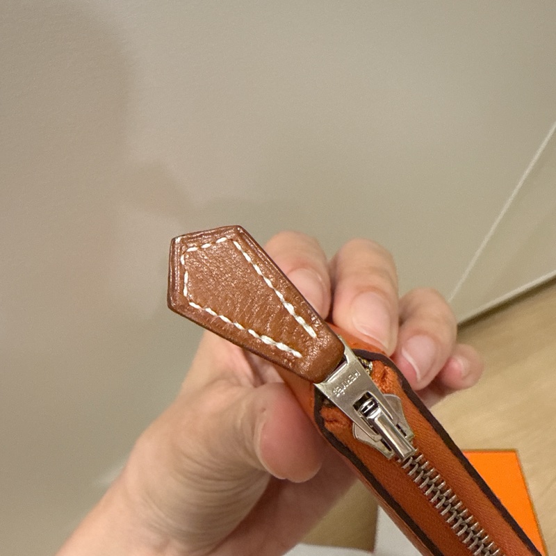 全新愛馬仕hermes 絲巾短夾錢包 稀有色-8