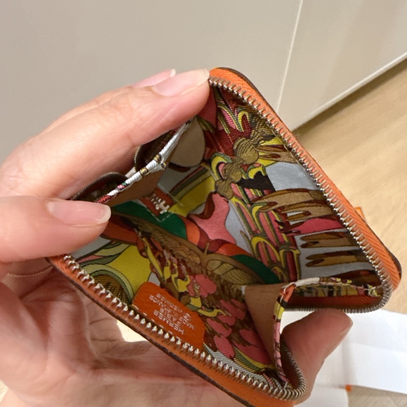 全新愛馬仕hermes 絲巾短夾錢包 稀有色-12