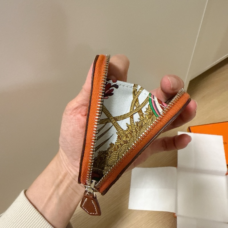 全新愛馬仕hermes 絲巾短夾錢包 稀有色-14