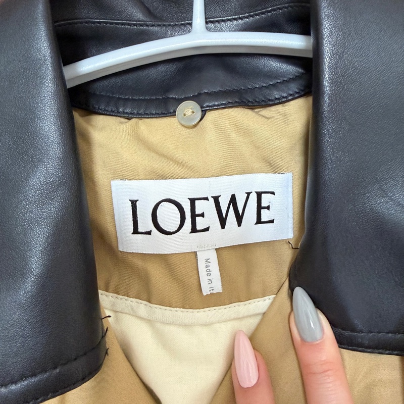 Loewe Pleated Trench Coat 卡其風衣外套 領子可拆-9