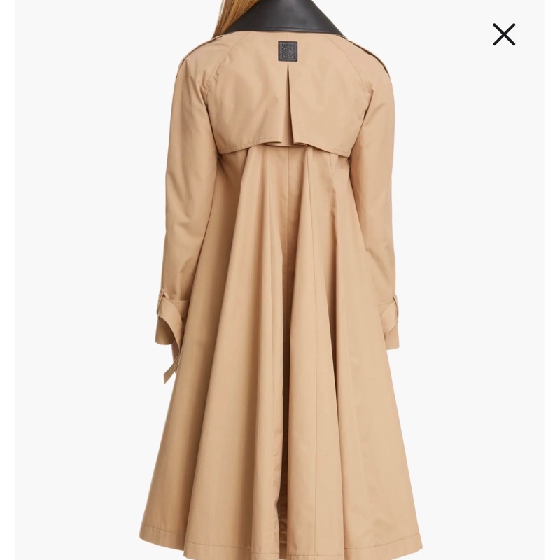 Loewe Pleated Trench Coat 卡其風衣外套 領子可拆-14