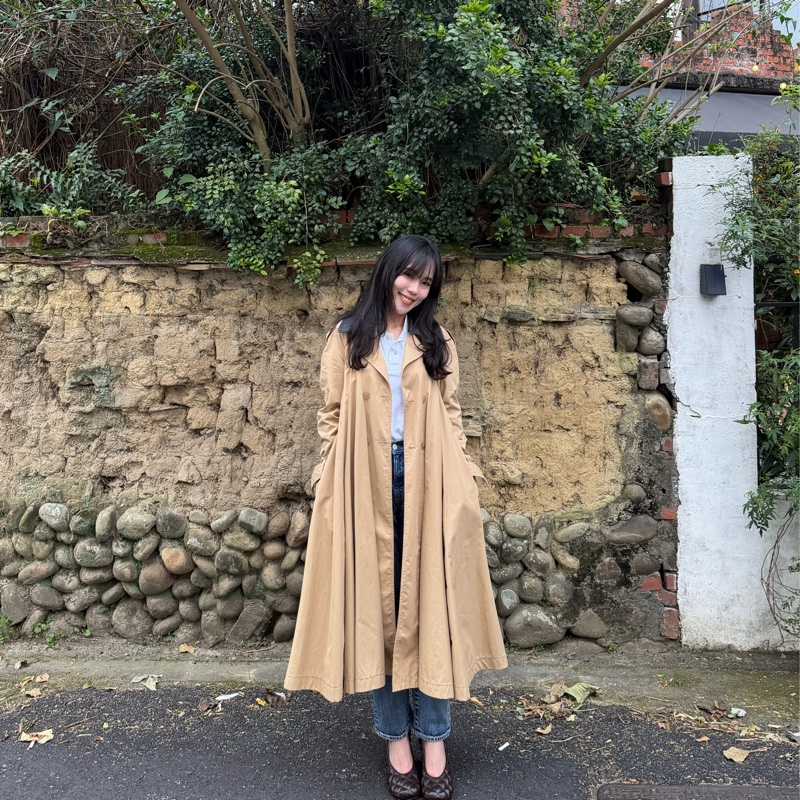 Loewe Pleated Trench Coat  卡其風衣外套 領子可拆-21