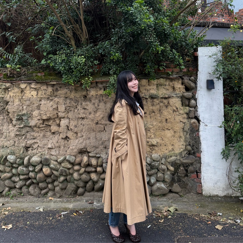 Loewe Pleated Trench Coat  卡其風衣外套 領子可拆-23