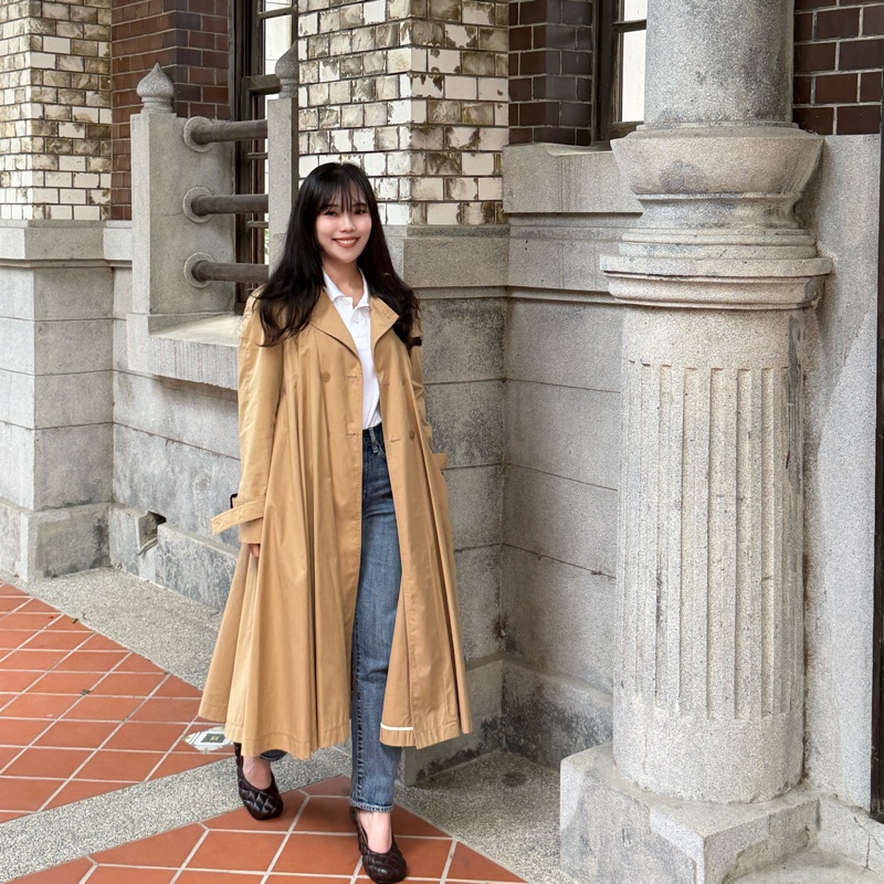 Loewe Pleated Trench Coat  卡其風衣外套 領子可拆-27