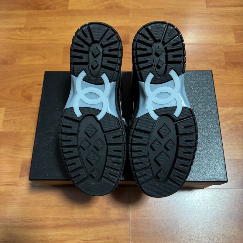 Chanel香奈兒25B熊貓運動鞋 厚底休閒鞋 女款 黑色 37碼-6