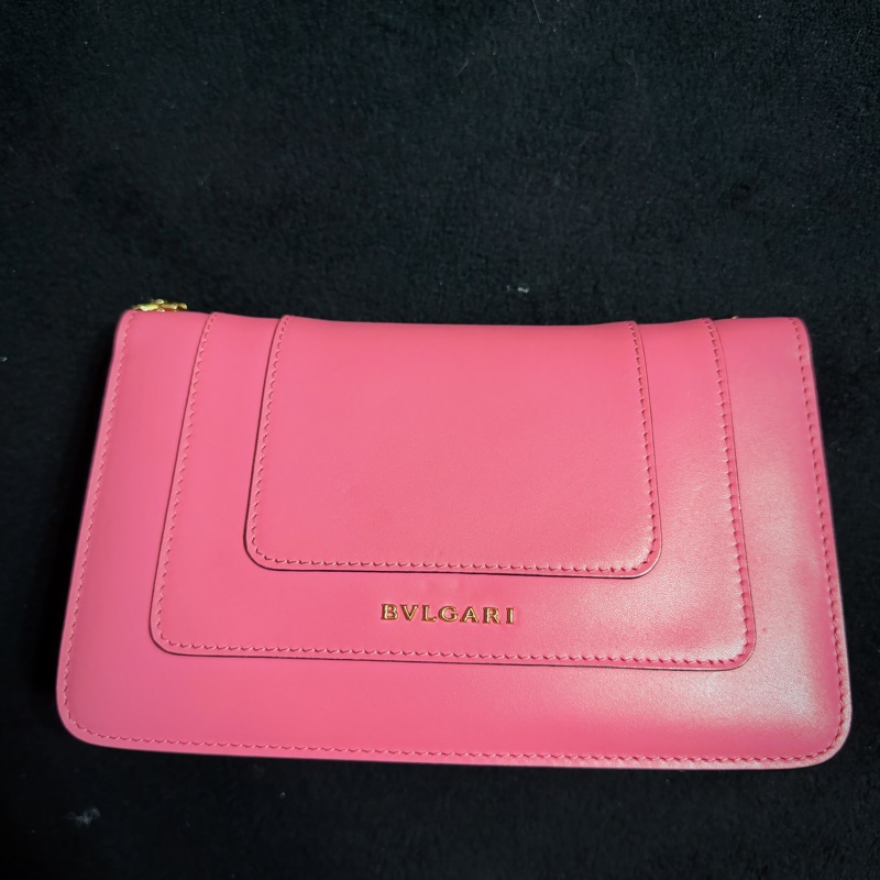 BVLGARI（寶格麗）Serpenti Forever 桃粉蛇頭鏈條包-1