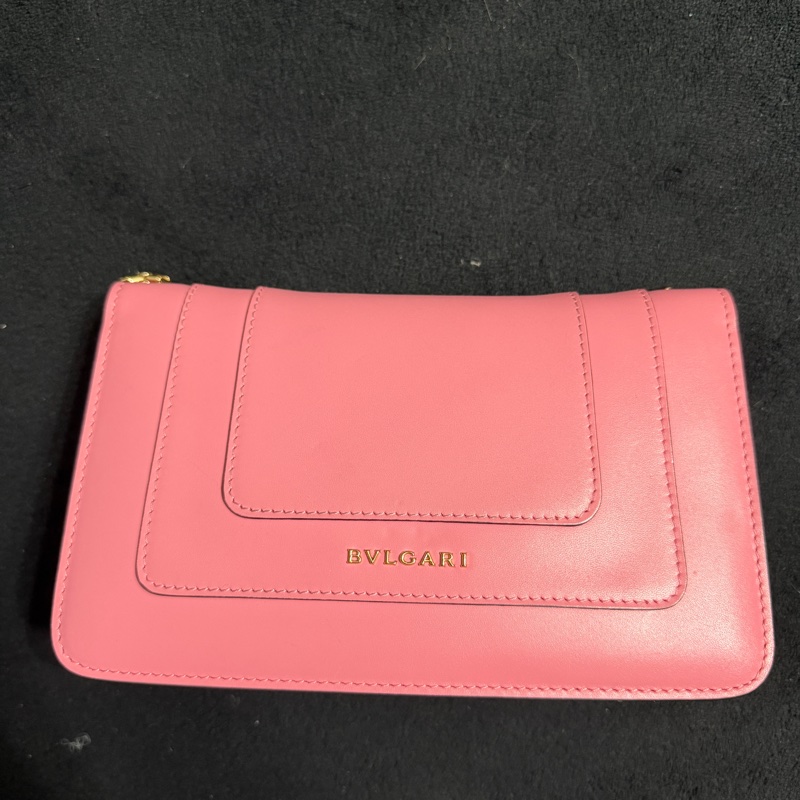 BVLGARI（寶格麗）Serpenti Forever 桃粉蛇頭鏈條包-6