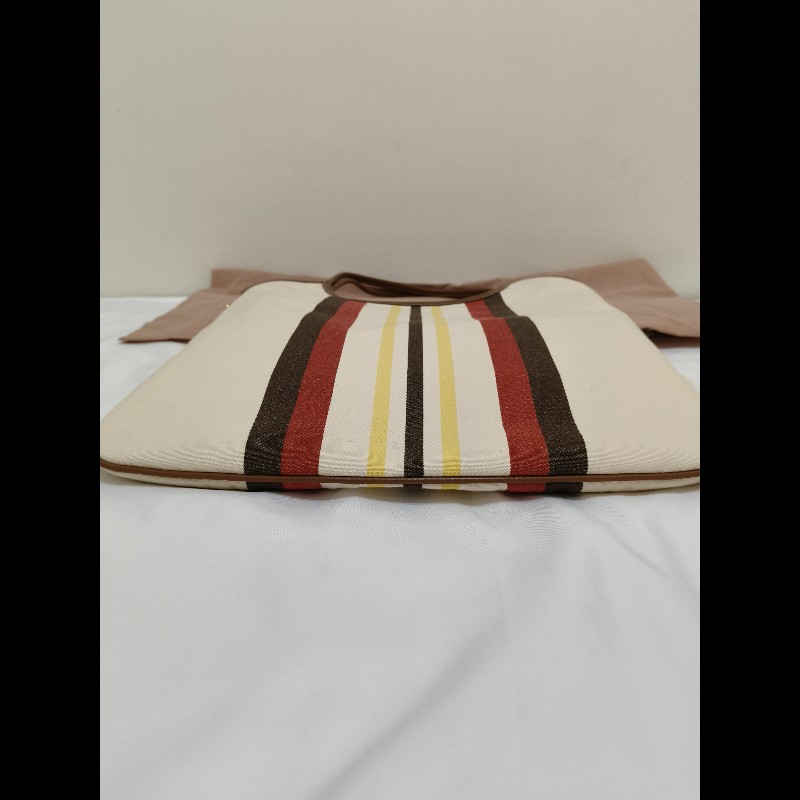 全新正品 miu miu ivy canvas 帆布+皮革邊托特包-3