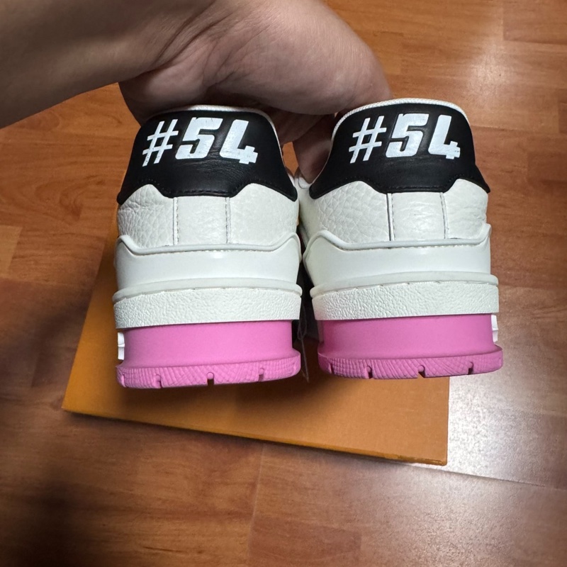Lv Trainer粉色 路易威登低幫黑粉熊貓板鞋 女款 35碼-5