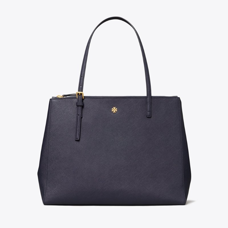 【TORY BURCH】雙層拉鍊托特包-深藍色-0