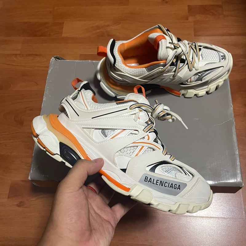 Balenciaga老爹鞋巴黎世家track白橙 36碼-1
