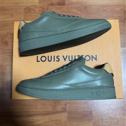 Lv Flash德訓休閒板鞋 新款平跟運動鞋 男款 綠色 40碼