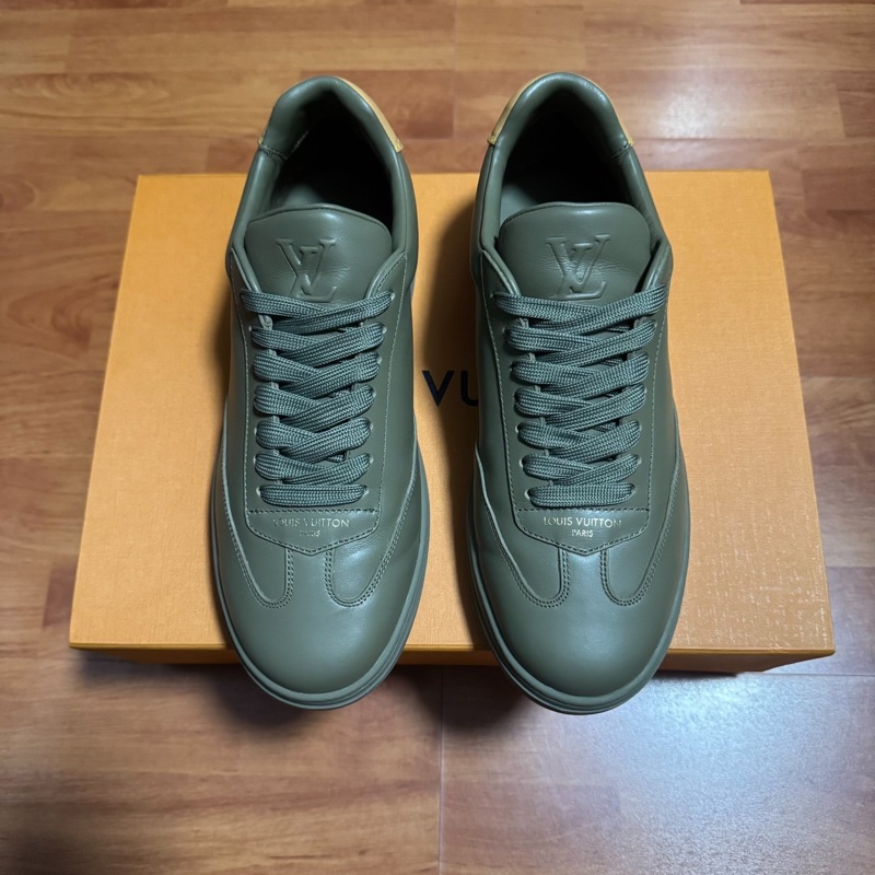 Lv Flash德訓休閒板鞋 新款平跟運動鞋 男款 綠色 40碼-3