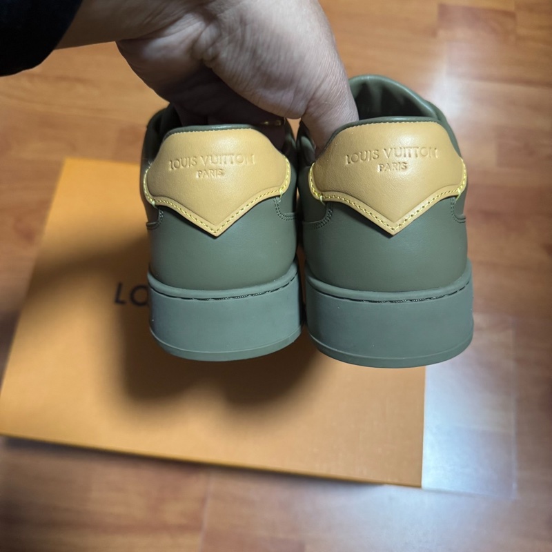 Lv Flash德訓休閒板鞋 新款平跟運動鞋 男款 綠色 40碼-5