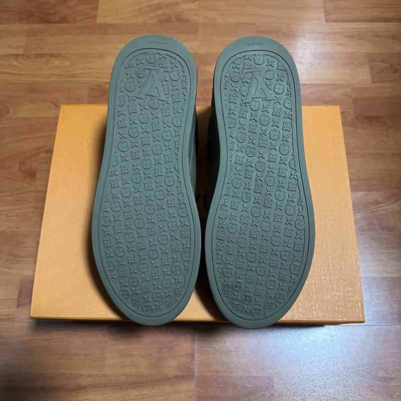 Lv Flash德訓休閒板鞋 新款平跟運動鞋 男款 綠色 40碼-6