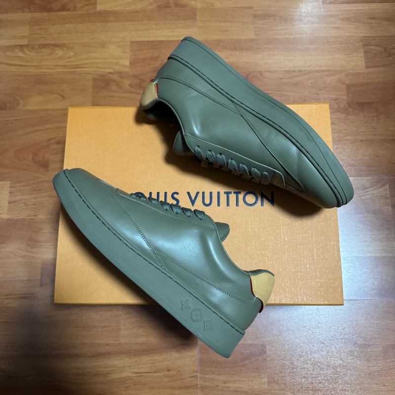 Lv Flash德訓休閒板鞋 新款平跟運動鞋 男款 綠色 40碼-7