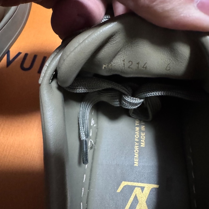 Lv Flash德訓休閒板鞋 新款平跟運動鞋 男款 綠色 40碼-8