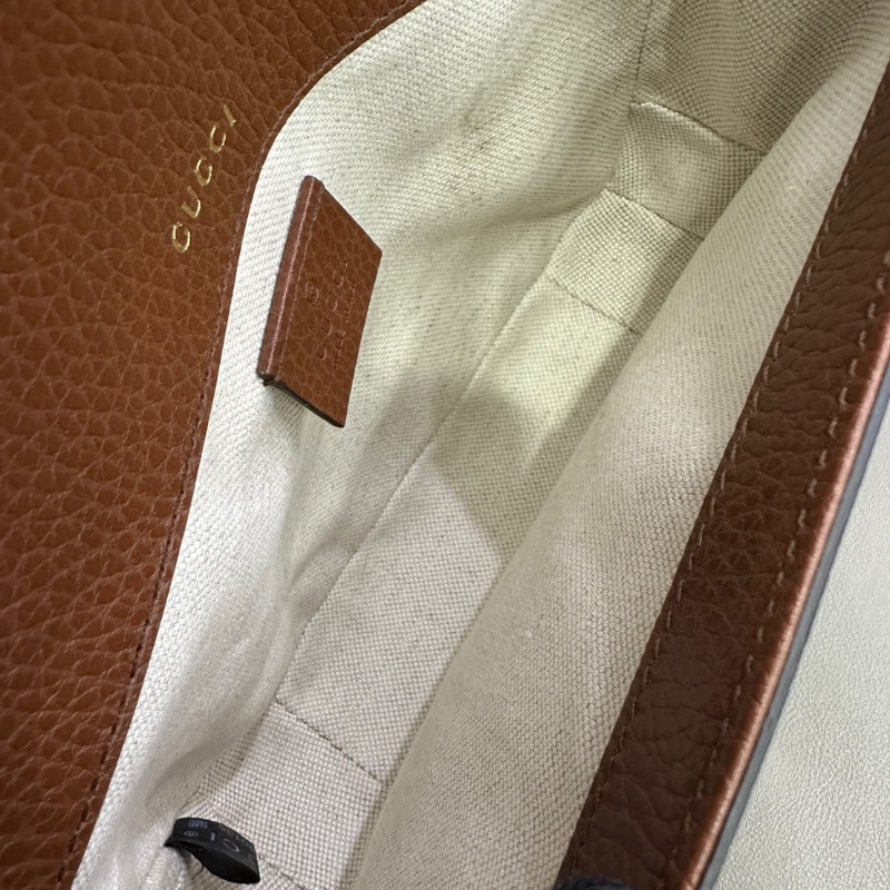 gucci 1955mini牛仔 馬鞍包 牛仔拼皮面20*15 98新配件肩帶塵袋-1