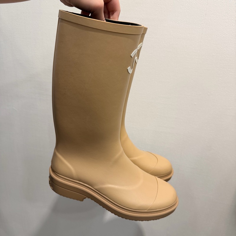 Chanel 香奈兒 雨靴 奶茶 37號-1