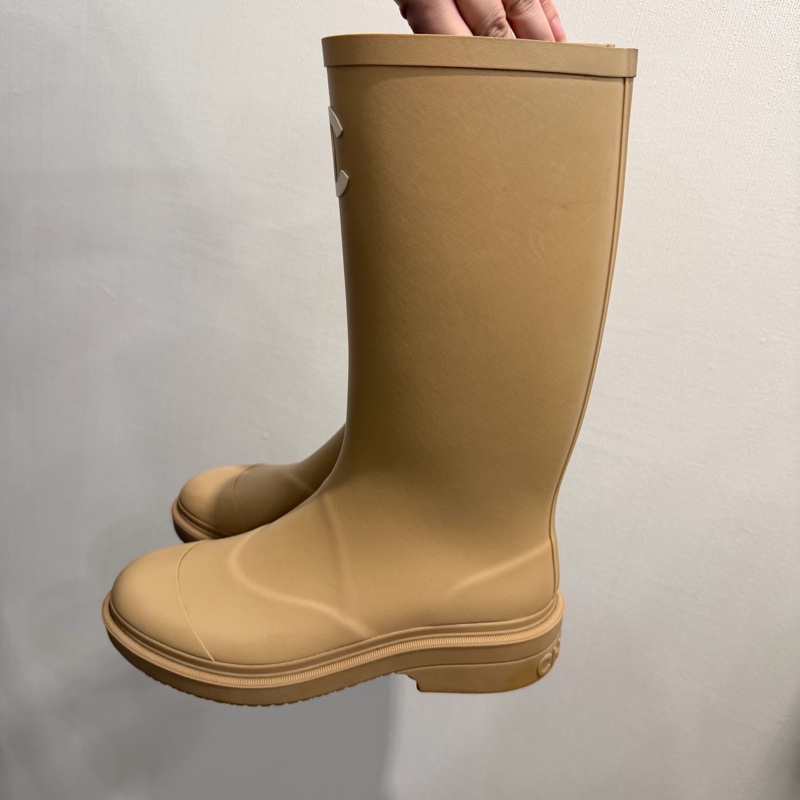 Chanel 香奈兒 雨靴 奶茶 37號-2