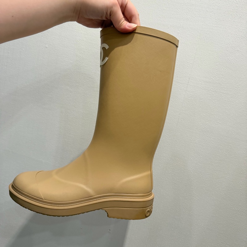 Chanel 香奈兒 雨靴 奶茶 37號-4