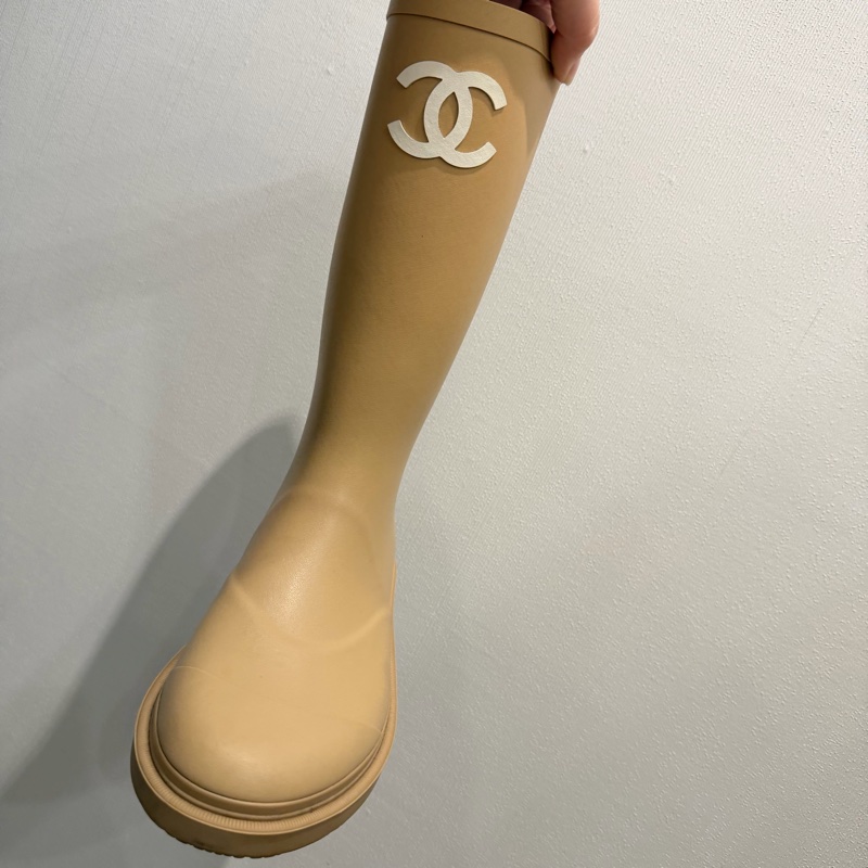 Chanel 香奈兒 雨靴 奶茶 37號-6