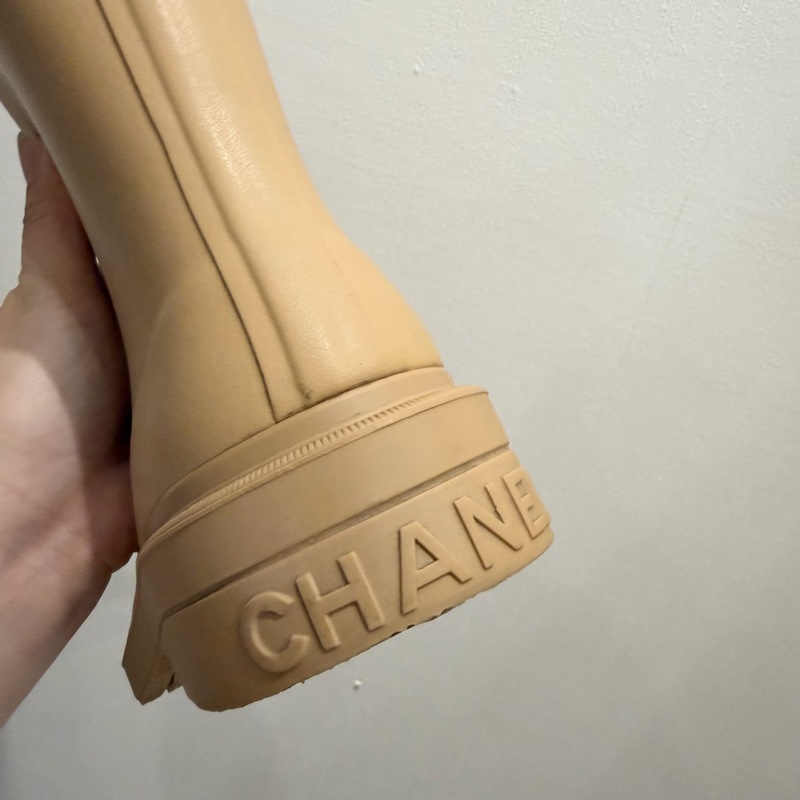 Chanel 香奈兒 雨靴 奶茶 37號-8