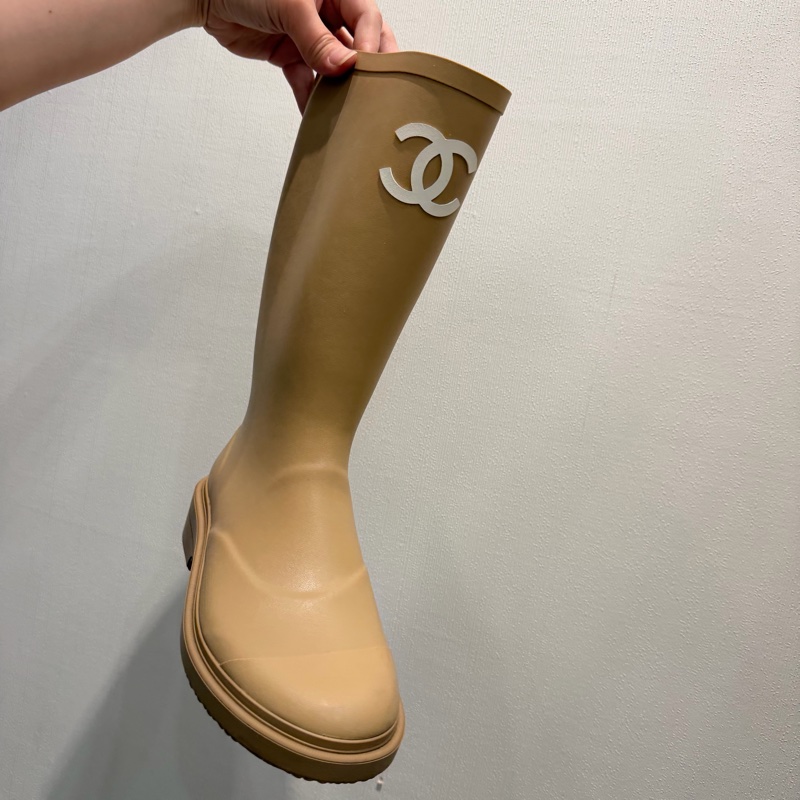 Chanel 香奈兒 雨靴 奶茶 37號-14