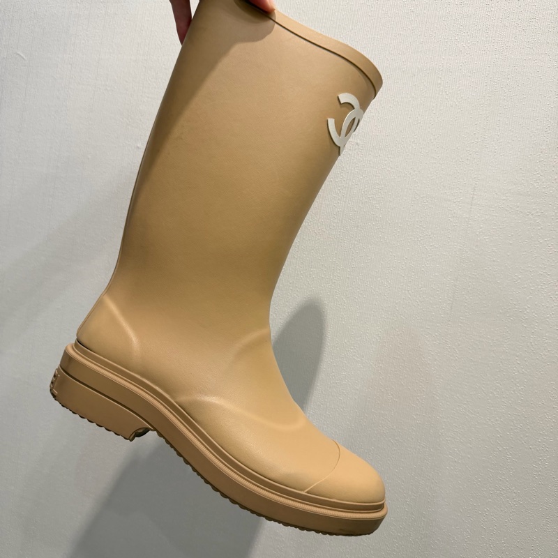 Chanel 香奈兒 雨靴 奶茶 37號-15