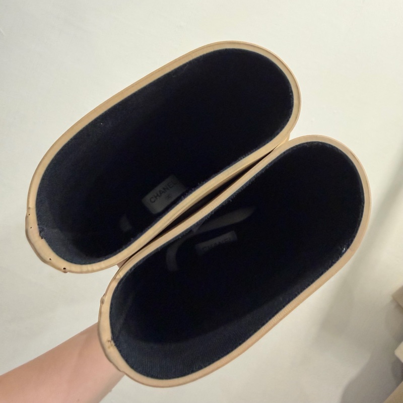 Chanel 香奈兒 雨靴 奶茶 37號-16