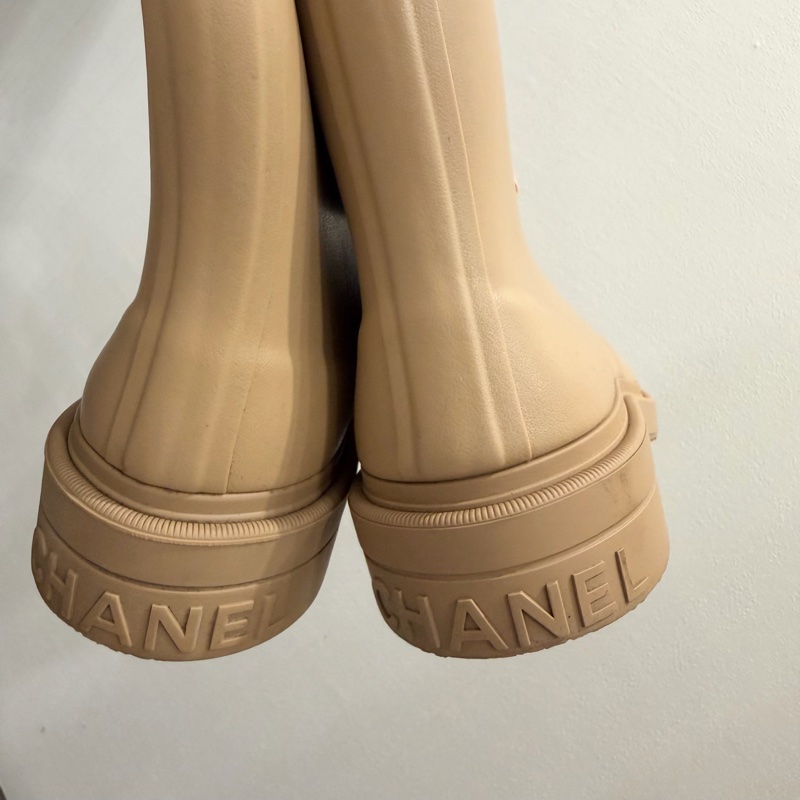Chanel 香奈兒 雨靴 奶茶 37號-21