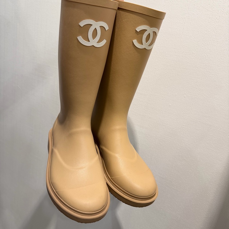 Chanel 香奈兒 雨靴 奶茶 37號-28