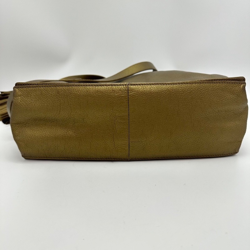 LOEWE FIamenco古銅色 流蘇福袋肩背斜背包28*19*9.5 98新配件塵袋-3