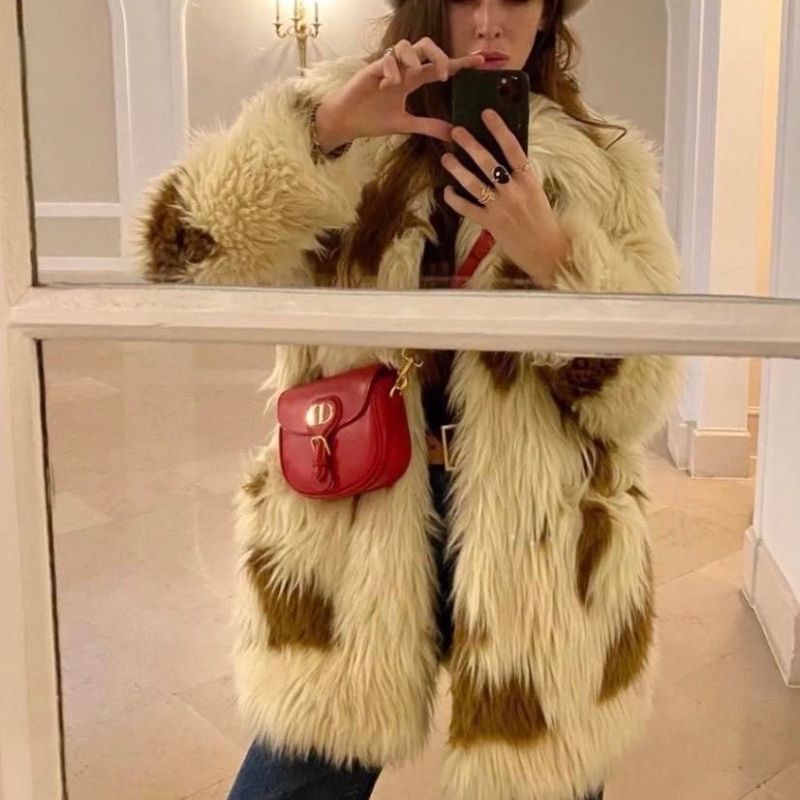 Dior Bobby 紅金 小號 馬鞍包斜背包光面牛皮18*14 98新配件肩帶塵袋-0