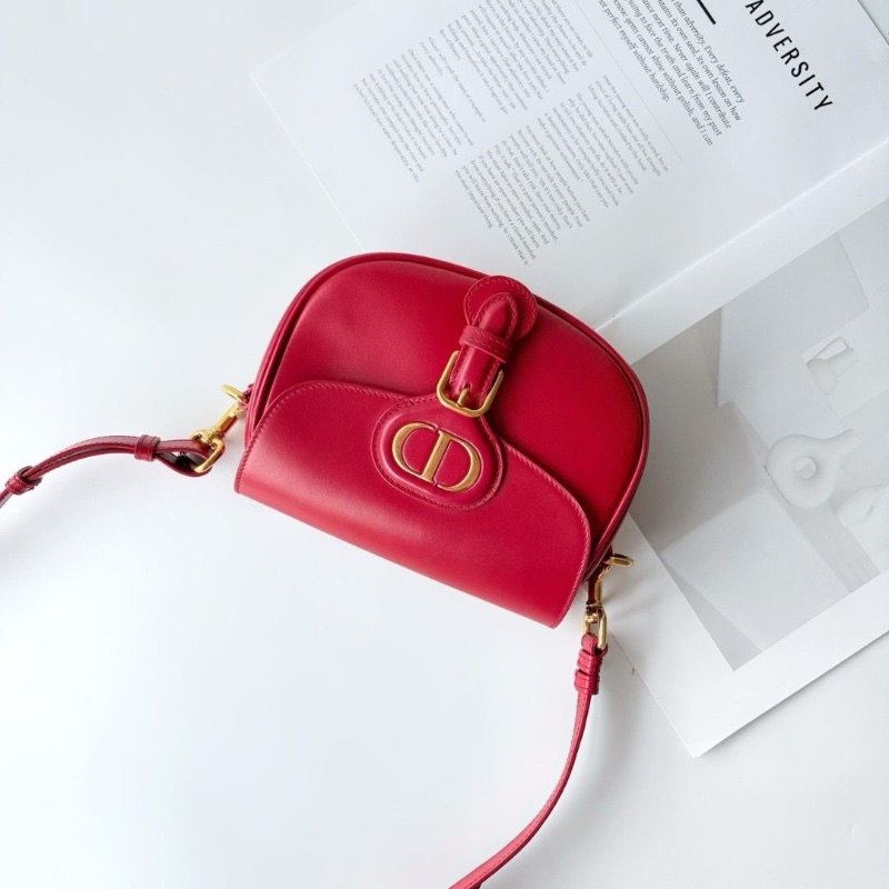 Dior Bobby 紅金 小號 馬鞍包斜背包光面牛皮18*14 98新配件肩帶塵袋-1