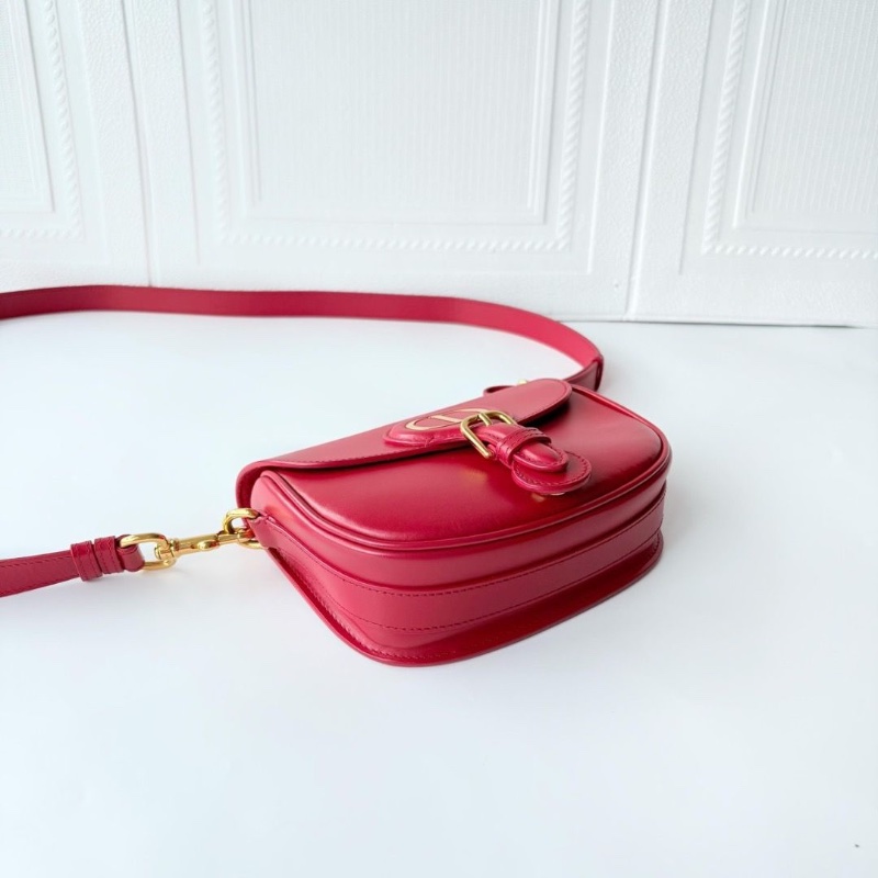 Dior Bobby 紅金 小號 馬鞍包斜背包光面牛皮18*14 98新配件肩帶塵袋-3