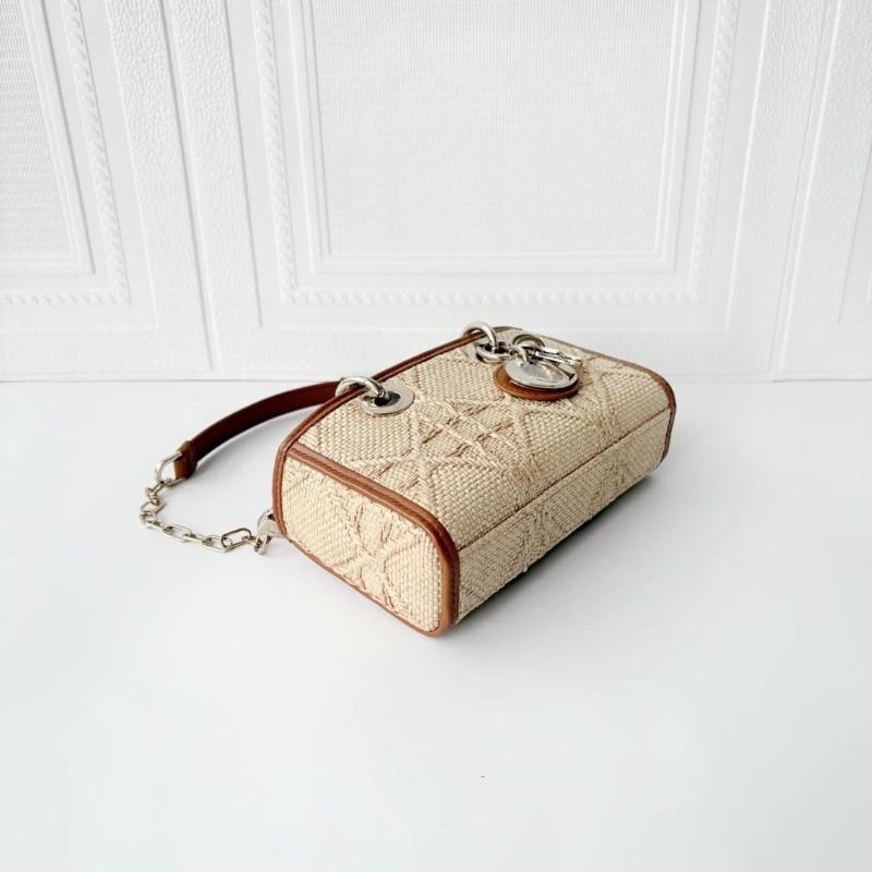 dior Lady D-joy迷你編織拼皮橫版黛妃包17*10 98新配件肩帶塵袋-2