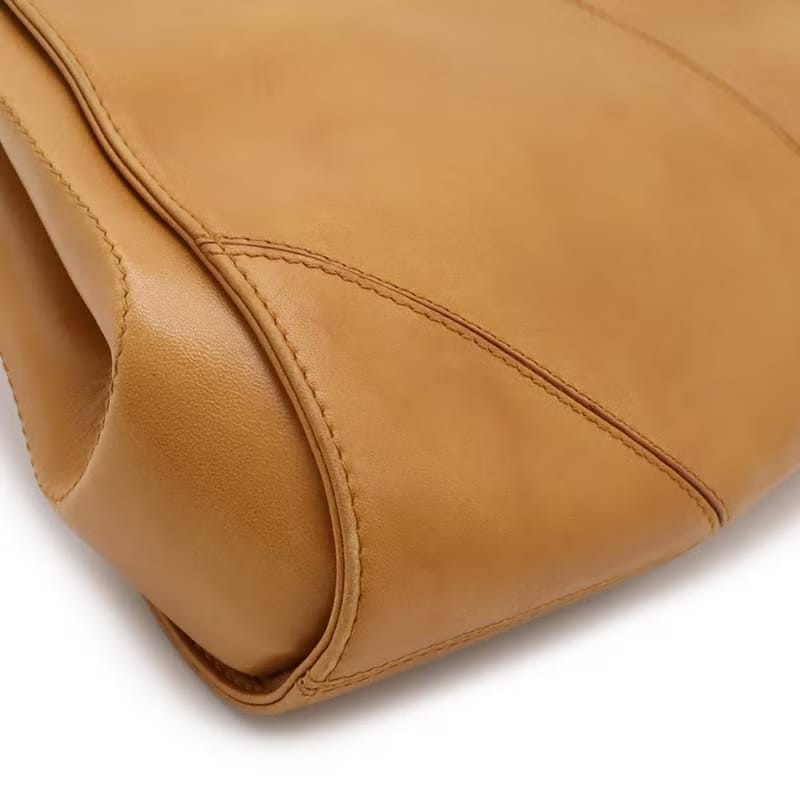 【LA LUNE】絕版古董包 Loewe焦茶色腋下包 二手中古包 皮革包 側背包 單肩包-2